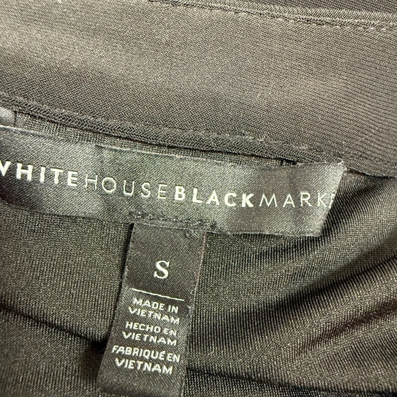 White House Black Market black split sleeve dress with embroidery size small - Picture 11 of 11